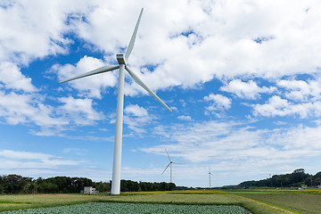 Image showing Wind turbines generating electricity