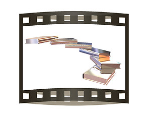Image showing Chrome books icon. 3d illustration. The film strip.