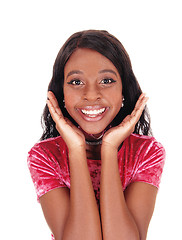 Image showing Lovely portrait of happy African woman