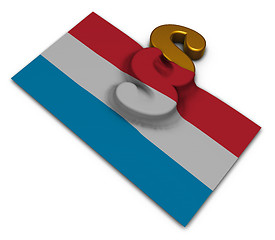 Image showing paragraph symbol and flag of luxembourg