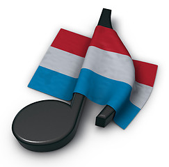 Image showing music note symbol and flag of Luxembourg