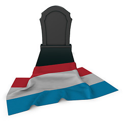 Image showing gravestone and flag of luxembourg