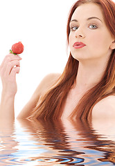 Image showing strawberry girl