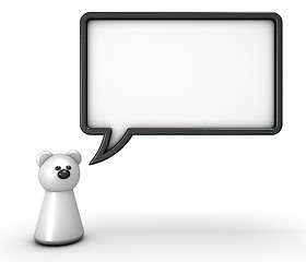 Image showing polar bear and speech bubble