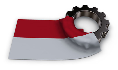 Image showing gear wheel and flag of monaco