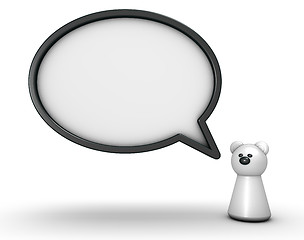 Image showing polar bear and speech bubble