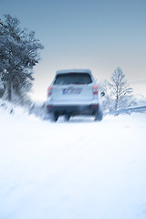 Image showing Car on Icy Road