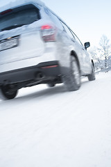 Image showing Car on Icy Road