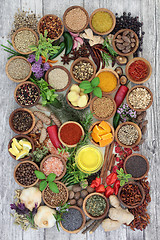 Image showing Culinary Herbs and Spices for Seasoning