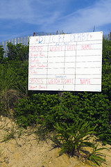 Image showing fishing contest sign Montauk New York