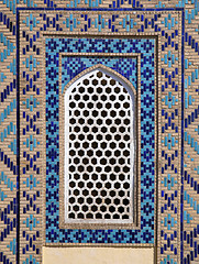 Image showing Typical open-work window, Uzbekistan