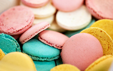 Image showing close up of macarons