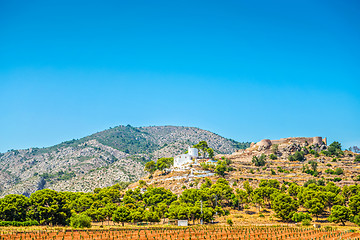 Image showing Panoramic view to the mountains in motion