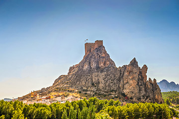 Image showing Panoramic view to the mountains in motion