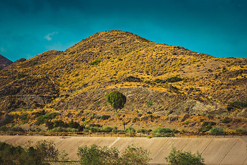 Image showing Serene landscape with road in natural park, Almeria