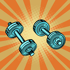 Image showing dumbbell pop art