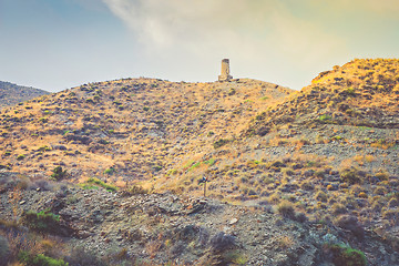 Image showing Panoramic view on the mountain, Almeria, Andalusia