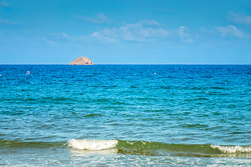 Image showing Panoramic view to the sea in Almeria, Andalusia