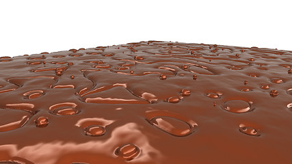 Image showing chocolate or cocoa coffee splashes and droplets