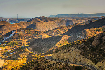Image showing Panoramic view on the mountain, Almeria, Andalusia