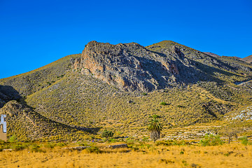 Image showing Panoramic view on the mountain, Almeria, Andalusia