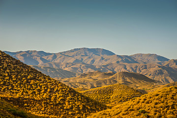 Image showing Panoramic view on the mountain, Almeria, Andalusia