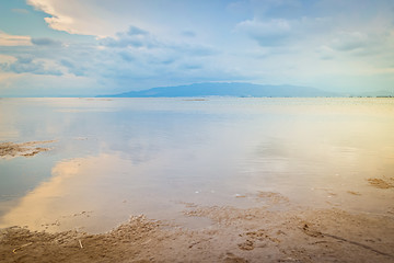 Image showing Romantic tranquil and peaceful dusk sea view