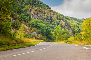 Image showing Country road at the european Alps