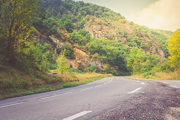 Image showing Country road at the european Alps