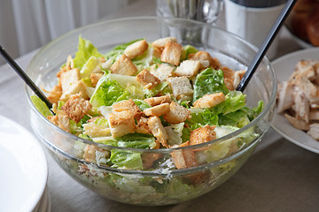 Image showing bowl of cesar salad