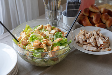 Image showing bowl of cesar salad