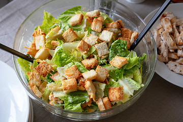 Image showing bowl of cesar salad