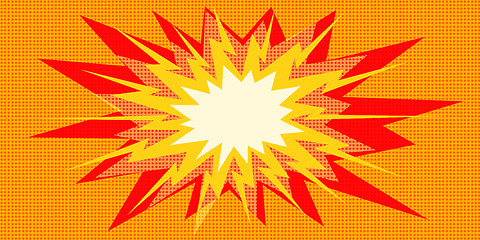 Image showing pop art explosion red yellow in the centre