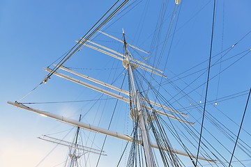 Image showing Sail masts in bright light