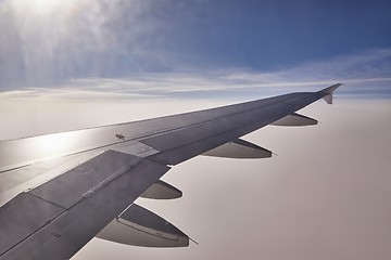 Image showing Flying on a plane