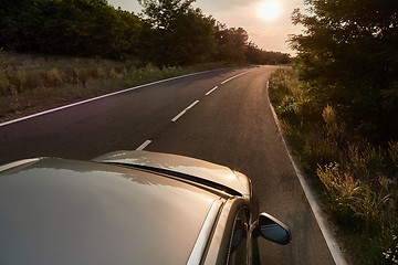 Image showing Driving a car