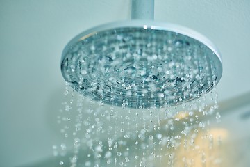 Image showing Shower water flowing