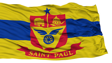 Image showing Isolated St Paul Flag, Waving on White Background