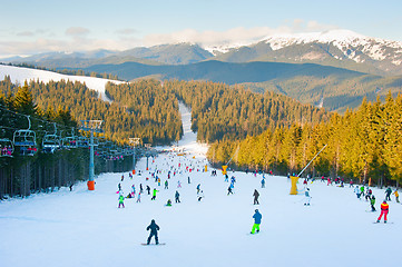 Image showing People at ski resort