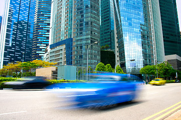 Image showing Busy Singapore business district