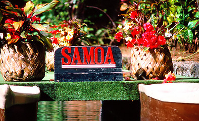 Image showing Samoa Island Sign.