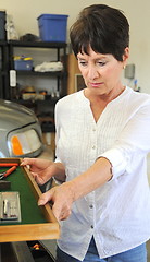 Image showing Female mechanic.