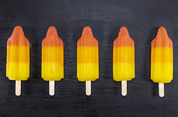 Image showing Fruit popsicles ice cream