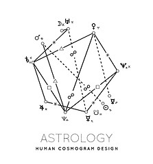 Image showing Astrology cosmogram vector background