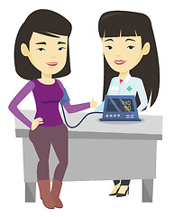 Image showing Blood pressure measurement vector illustration.