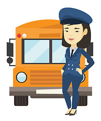 Image showing School bus driver vector illustration.