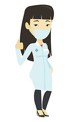 Image showing Doctor giving thumbs up vector illustration.