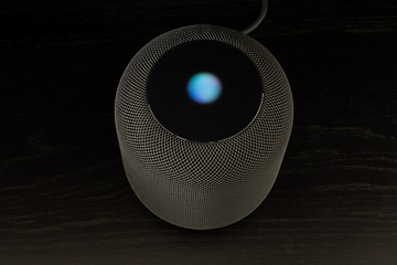 Image showing Using an Apple HomePod speaker