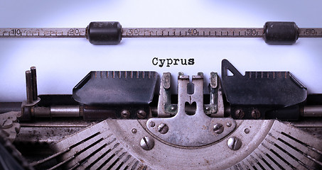 Image showing Old typewriter - Cyprus