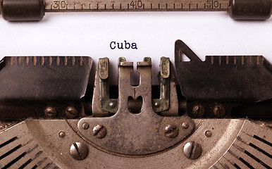 Image showing Old typewriter - Cuba